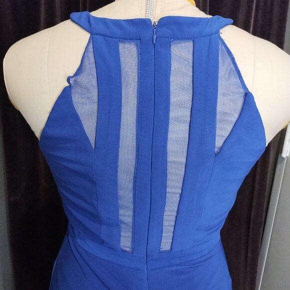 Royal Blue Cutout Gown - Nightway Size 12 - Picture 5 of 6